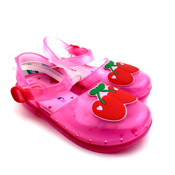 Other - Girls Sandal Shoes Size 8 Jelly Cherry Pink Lainey Adjustable Strap Children